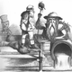 A Punch Magazine illustration showing workmen dumping lime into the Thames to cover the smell